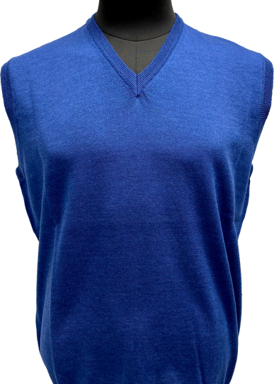 Serica Blue V-Neck Sweater Vest - SSW-100VT