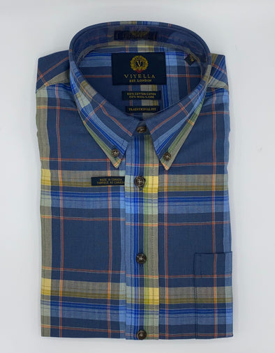 Viyella Cotton/Wool Long Sleeve Sport Shirt - Traditional Fit - 651437-1398