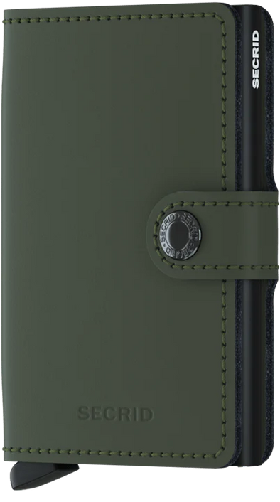 Secrid Mini Wallet Matte Green - Black