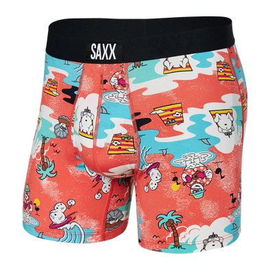 SAXX Ultra Super Soft Boxer Brief - Snow Days/Hot Coral - SXBB30F SDH