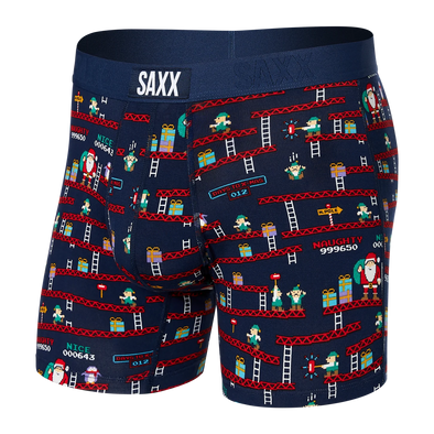 SAXX Vibe Super Soft Boxer Brief -  Santa's Workshop Navy - SXBM35 SWN