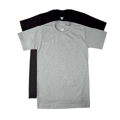Stanfield's Premium Crew Neck T-Shirt Black & Grey 2-Pack - 2582