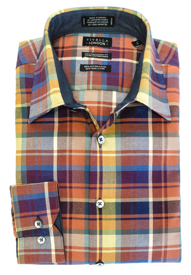Viyella London Wool Blend Long Sleeve Sport Shirt - 453813
