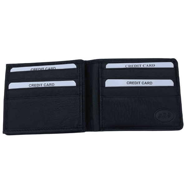 Bifold Wallet Featuring ID Window Bill Compartment Made with Genuine Leather - 1010