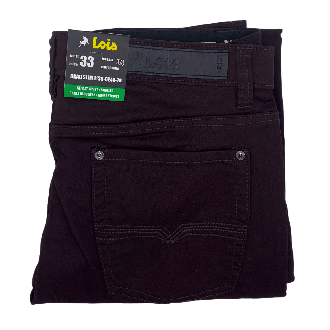 Lois Men's Brad Oversized Slim Fit Stretch Pants - Black