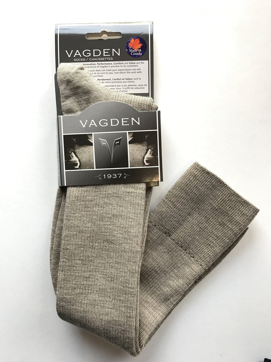 Vagden Made in Canada Non-Elastic Wool Sock - 6154 6155 - Black / 8-12