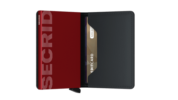 Secrid Slim Wallet - Matte Black & Red
