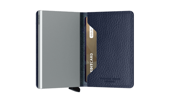 Secrid Slim Wallet- Veg Navy Silver