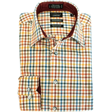 Viyella London Wool Blend Long Sleeve Sport Shirt - 453820