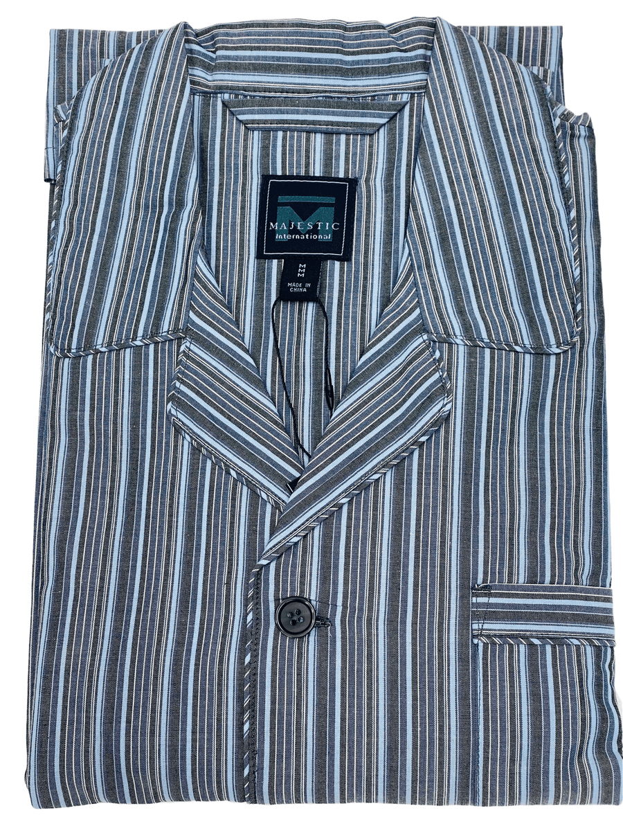 Majestic International Blue Cotton Pyjamas - 3062042 450