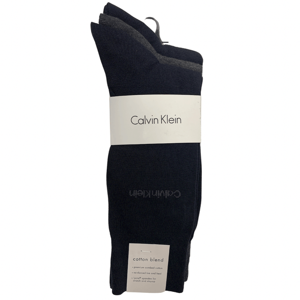 Calvin Klein Cotton Blend 3-Pack Dress Socks