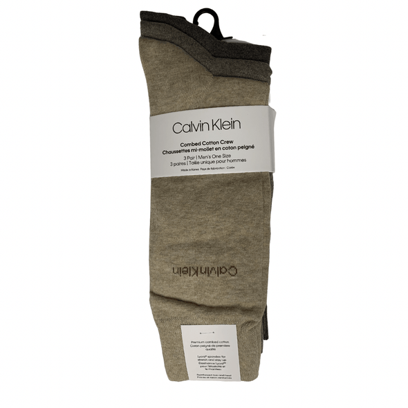 Calvin Klein Combed Cotton Crew Dress Socks 3-Pack