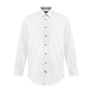 Leo Chevalier 100% Cotton White Dress Shirt - 225121 0198/0199