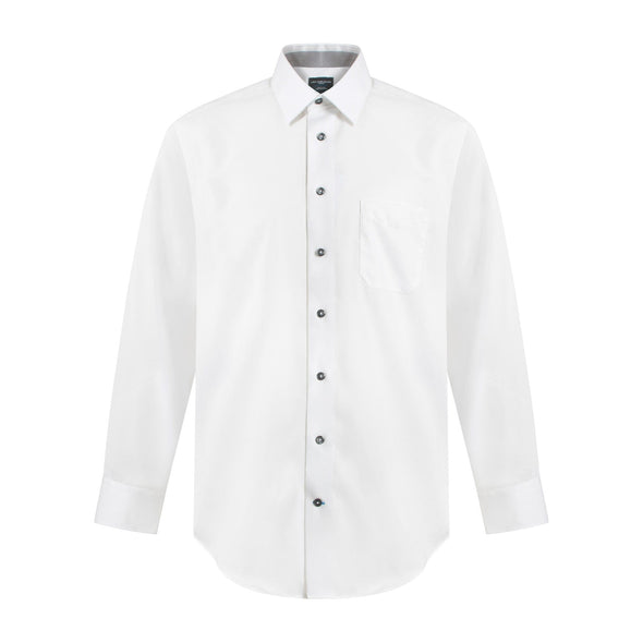 Leo Chevalier 100% Cotton White Dress Shirt - 225121 0198/0199