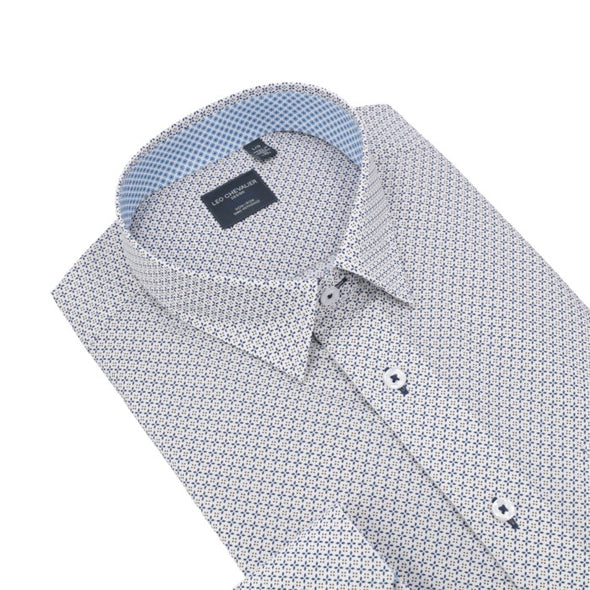 Leo Chevalier Long Sleeve Hidden Button Down Non-Iron Sport Shirt *Tall Sizes* Blue - 623453 1698