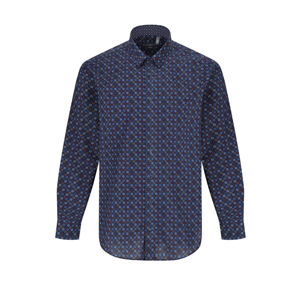 Leo Chevalier Long Sleeve Sport Shirt - Navy 623456 1998