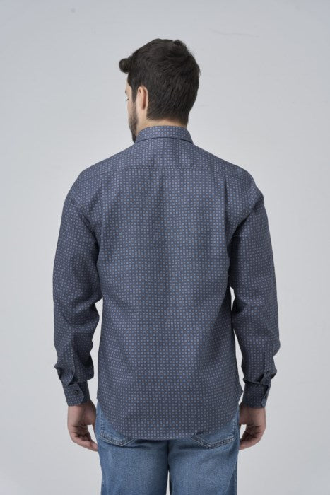 Leo Chevalier Long Sleeve Hidden Button Down Non-Iron Sport Shirt *Tall Sizes* Navy - 623456 1998