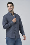 Leo Chevalier Long Sleeve 100% Cotton Non-Iron Button Down Collared Sport Shirt Navy - 623471