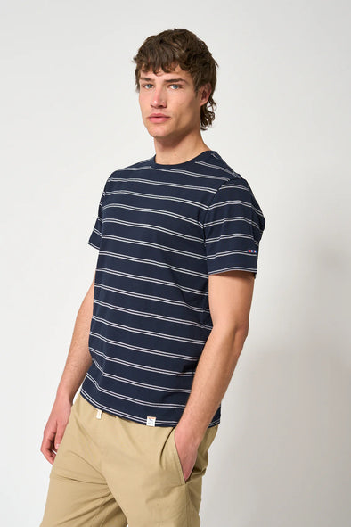 Batela Striped T-Shirt Navy A1936