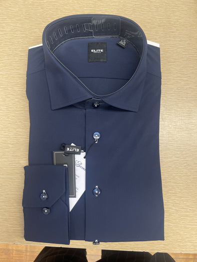 Serica Elite Non-Iron Dress Shirt - E - 2467066 18 Blue