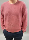 Leo Chevalier Textured Crewneck Sweater - 623630 4298 Rose