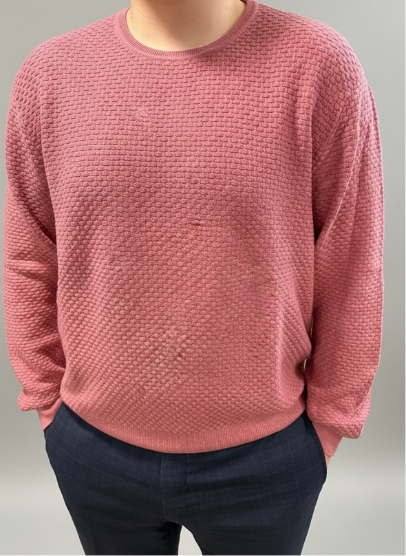 Leo Chevalier Textured Crewneck Sweater - 623630 4298 Rose