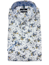100% Cotton Leo Chevalier Fitted Short Sleeve Sport Shirt - White 622221 1900