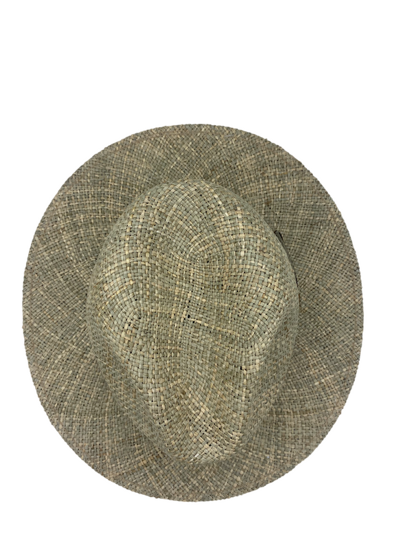 Safari Twisted Straw Hat Linen/Leather
