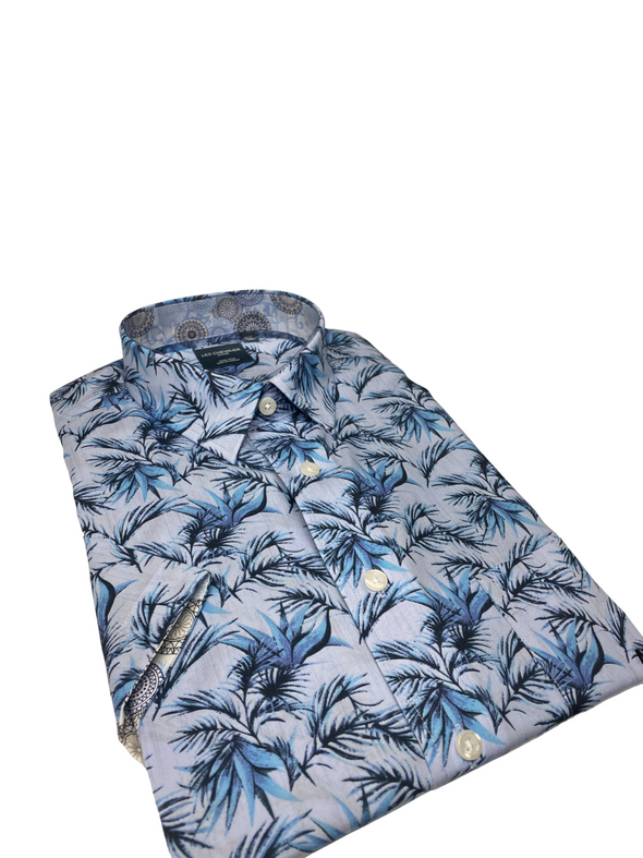 Leo Chevalier Short Sleeve Sport Shirt *Tall Sizes* Sky Blue - 622350 1300