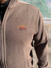 Ethnic Blue Brown Textured Full Zip Sweater - 90030H