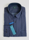 Leo Chevalier Navy Patterned Mens Tall Long Sleeve Sport Shirt - 625459/QT 0998