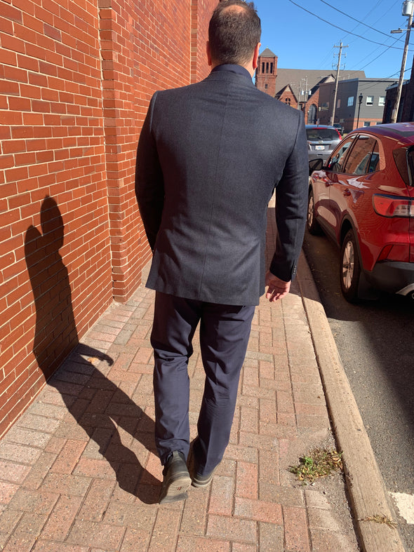 Jack Victor Blue Heather 100% Wool Conway Sport Jacket - 1252001 605
