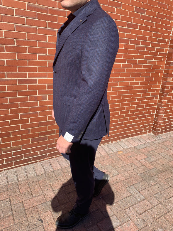 Jack Victor Neat Navy Check Conway Sport Jacket - 1252106 605