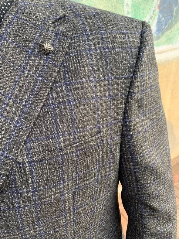 Jack Victor Conway Sport Jacket Navy Square Pattern - 1252206