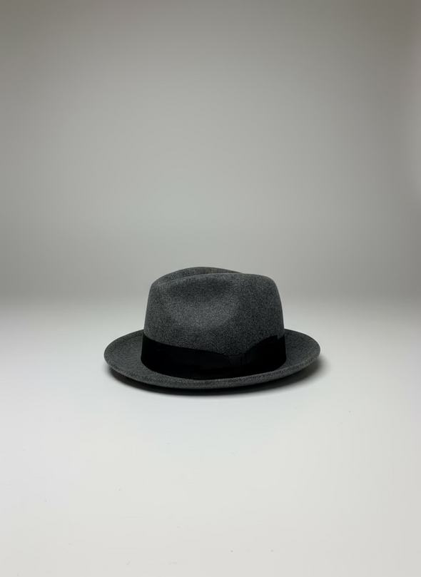 Magill Woolfelt Heather Gray Pinched Fedora - Balboa