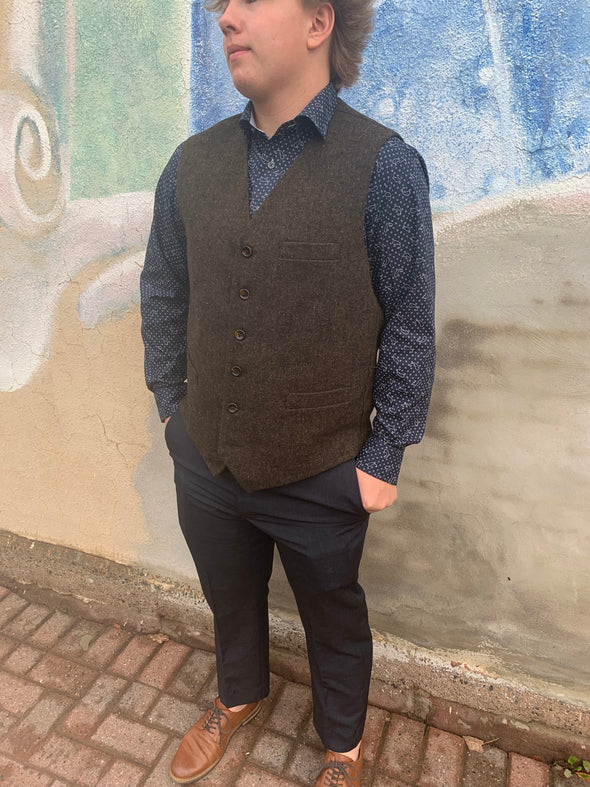 BLU Wool and Silk Waistcoat - VST