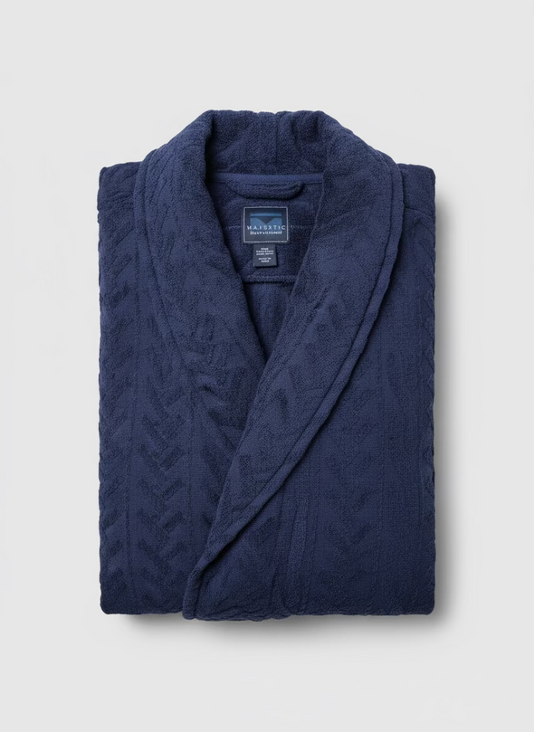 Majestic International OSFA Mens Navy Housecoat - 13226130 400