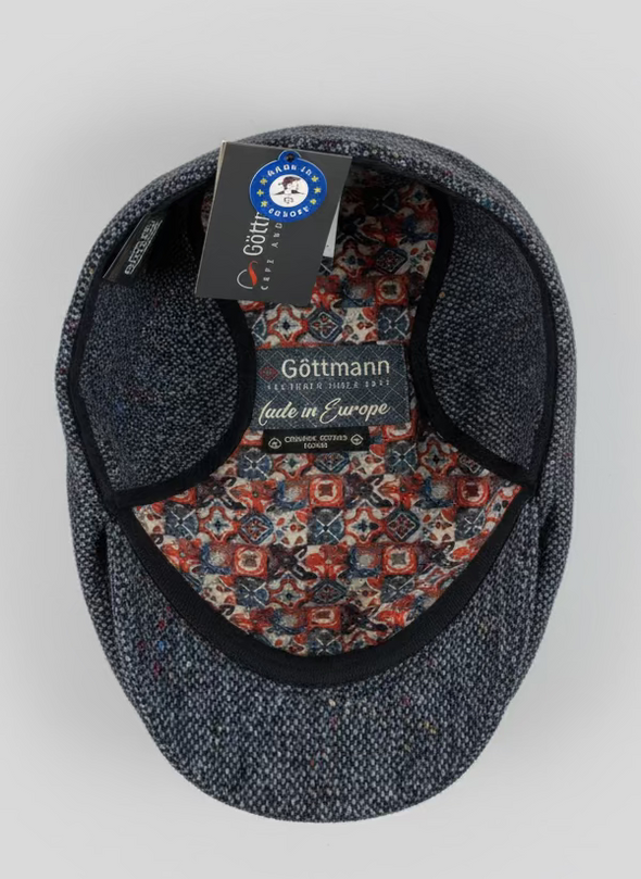 Gottmann Jackson-K Gray/Blue Tweed Winter Cap - 2696456