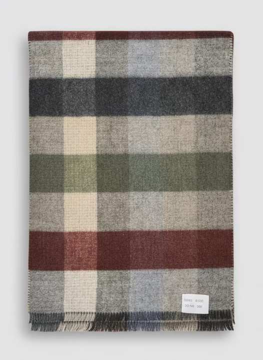 Fraas Acrylic Checked Scarves - Assorted Colours