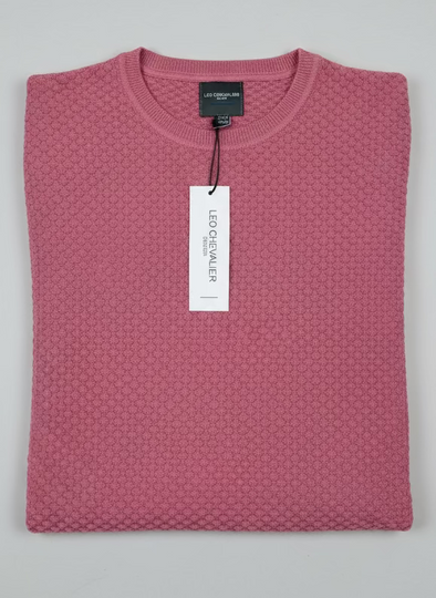 Leo Chevalier Textured Crewneck Sweater - 623630 4298 Rose