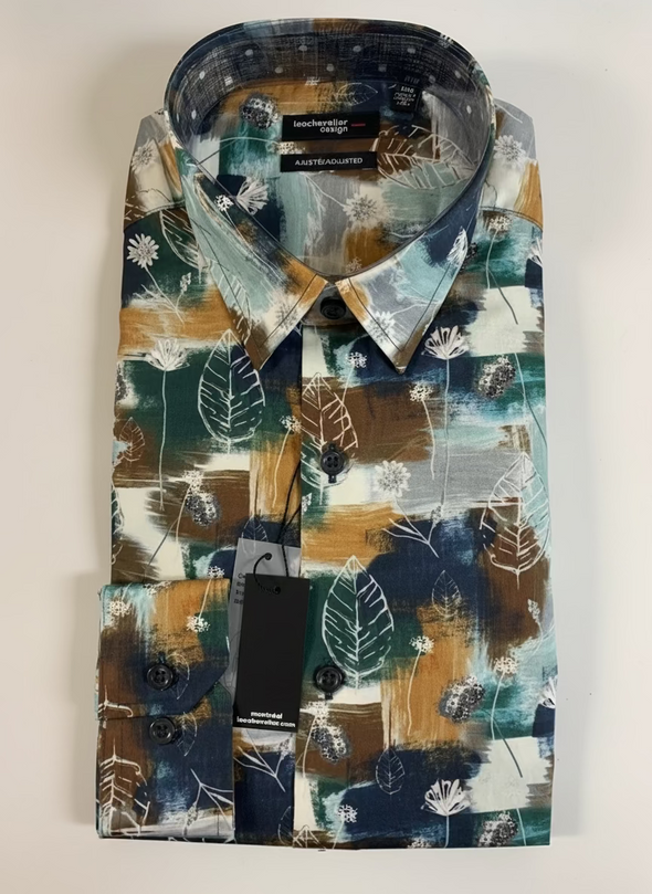 Leo Chevalier LS Tapered Fit Sport Shirt - 623221 5498