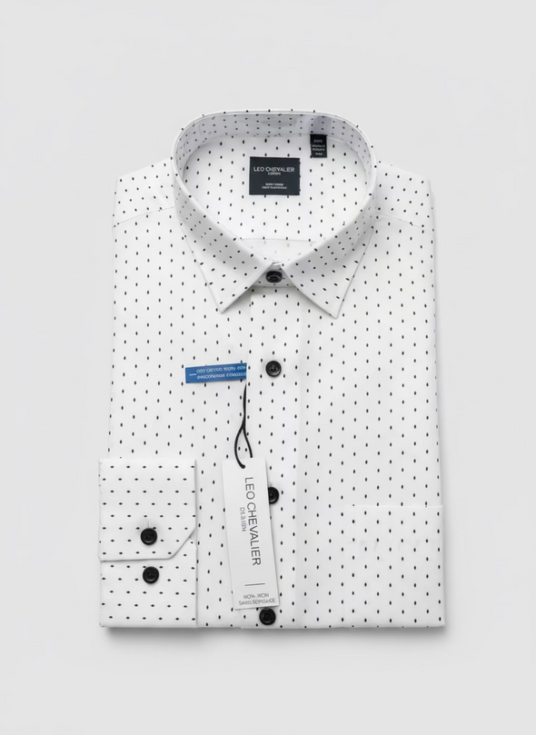 Leo Chevalier LS Cotton Sport Shirt - 621468 0198