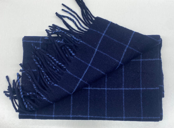 Serica Scarf Navy Check - SC161918