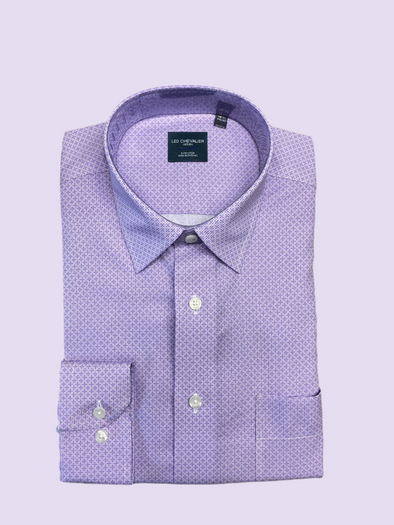 Leo Chevalier Hidden Button Down Non-Iron *Tall Sizes* Mauve Dress Shirt 623177/QT 8237