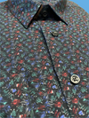 Leo Chevalier Hidden Button Down Sport Shirt Multi Dark - 623466 9698