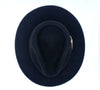 MAGILL Black Fedora with Leather Band and Feather