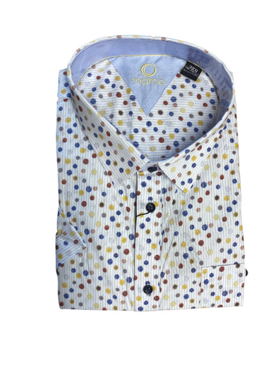 marco dress shirt The Marco Solid White with Tortoise Shell Buttons L / Solid White with Tortoise Shell Buttons