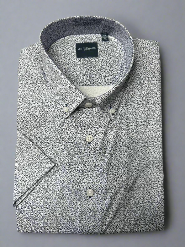 Leo Chevalier Button Down Short Sleeve Sport Shirt - 624326 1900