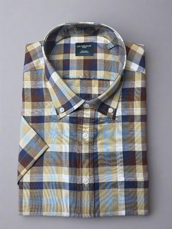 Leo Chevalier Short Sleeve Sport Shirt 624342/QT 2600 *Tall Sizes*