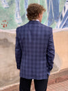 Jack Victor Navy Check Pattern Conway Sport Jacket - 1252104 605